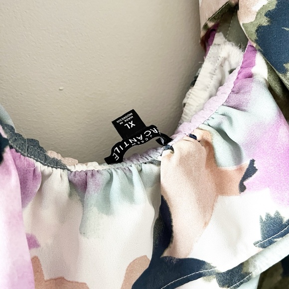 NWOT J CREW Mercantile Floral Off Shoulder Top Size XL - Picture 2 of 7